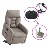 Fauteuil inclinable taupe tissu