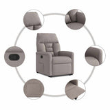 Fauteuil inclinable taupe tissu