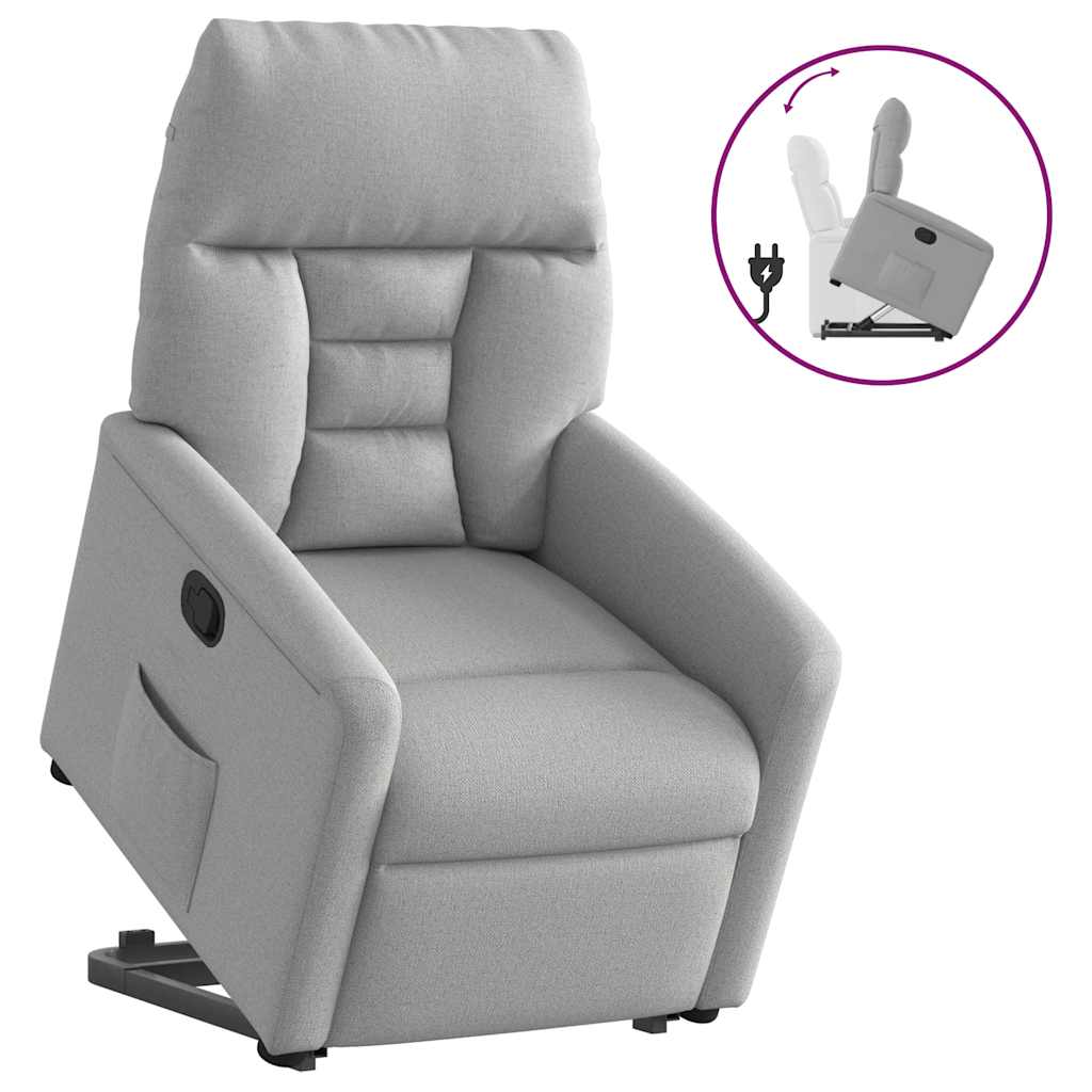 Fauteuil inclinable gris nuage tissu