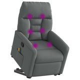Fauteuil de massage inclinable Gris foncé Tissu