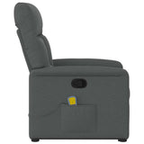 Fauteuil de massage inclinable Gris foncé Tissu