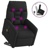 Fauteuil de massage inclinable Noir Tissu