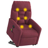 Fauteuil inclinable de massage Rouge bordeaux Tissu