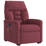 Fauteuil inclinable de massage Rouge bordeaux Tissu