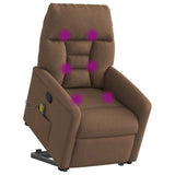 Fauteuil de massage inclinable Marron Tissu