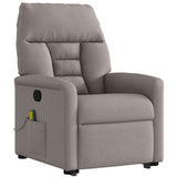 Fauteuil inclinable de massage Taupe Tissu