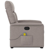 Fauteuil inclinable de massage Taupe Tissu