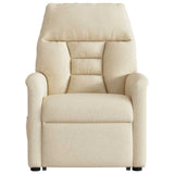 Fauteuil inclinable de massage Crème Tissu