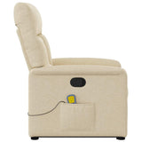 Fauteuil inclinable de massage Crème Tissu