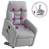 Fauteuil de massage inclinable gris nuage tissu