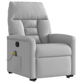 Fauteuil de massage inclinable gris nuage tissu