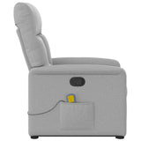 Fauteuil de massage inclinable gris nuage tissu
