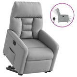 Fauteuil inclinable électrique gris clair tissu