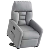Fauteuil inclinable électrique gris clair tissu