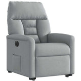 Fauteuil inclinable électrique gris clair tissu