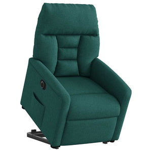 Fauteuil inclinable électrique vert foncé tissu