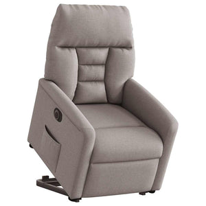 Fauteuil inclinable électrique taupe tissu