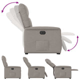Fauteuil inclinable électrique taupe tissu