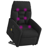 Fauteuil inclinable de massage électrique Noir Tissu