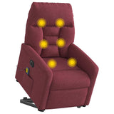 Fauteuil inclinable de massage électrique Rouge bordeaux Tissu