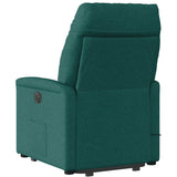 Fauteuil inclinable de massage électrique Vert foncé Tissu