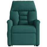 Fauteuil inclinable de massage électrique Vert foncé Tissu