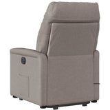 Fauteuil inclinable de massage électrique Taupe Tissu