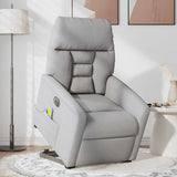 Fauteuil inclinable de massage électrique gris nuage tissu