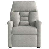 Fauteuil inclinable électrique gris clair tissu microfibre