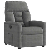 Fauteuil inclinable électrique gris foncé tissu microfibre