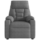 Fauteuil inclinable électrique gris foncé tissu microfibre