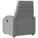 Fauteuil inclinable électrique gris foncé tissu microfibre