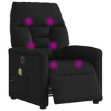 Fauteuil inclinable de massage électrique noir tissu microfibre