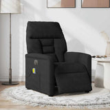 Fauteuil inclinable de massage électrique noir tissu microfibre