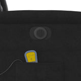 Fauteuil inclinable de massage électrique noir tissu microfibre