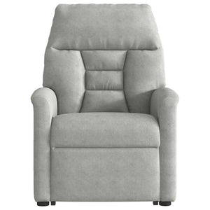 Fauteuil inclinable gris clair tissu microfibre