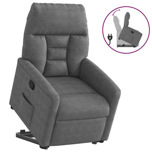 Fauteuil inclinable gris foncé tissu microfibre
