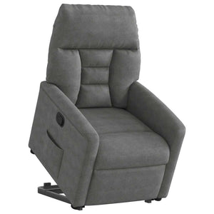 Fauteuil inclinable gris foncé tissu microfibre