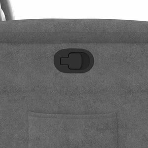 Fauteuil inclinable gris foncé tissu microfibre