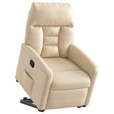Fauteuil inclinable beige tissu microfibre