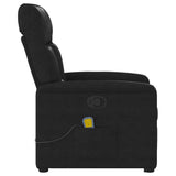 Fauteuil inclinable de massage noir tissu microfibre