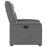 Fauteuil inclinable électrique gris foncé tissu microfibre