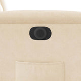 Fauteuil inclinable électrique beige tissu microfibre