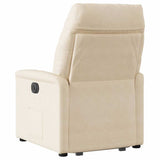 Fauteuil inclinable électrique beige tissu microfibre