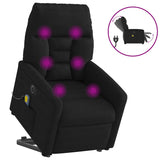Fauteuil inclinable de massage électrique noir tissu microfibre