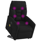 Fauteuil inclinable de massage électrique noir tissu microfibre