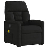 Fauteuil inclinable de massage électrique noir tissu microfibre