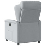 Fauteuil inclinable électrique Gris clair Tissu