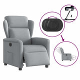 Fauteuil inclinable électrique Gris clair Tissu