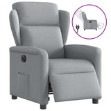 Fauteuil inclinable électrique Gris clair Tissu